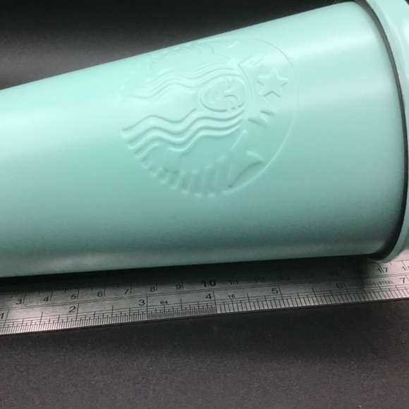 Starbucks Tumbler Lid Cold Cup Turquoise, Aqua Tiffany Blue Mermaid Grande 16 oz - Picture 12 of 12